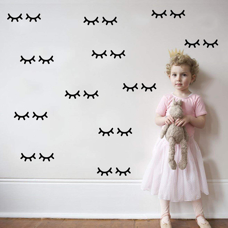 Adesivos de parede de cílios p - Baby Nursery Decor Girl avaliação e preço